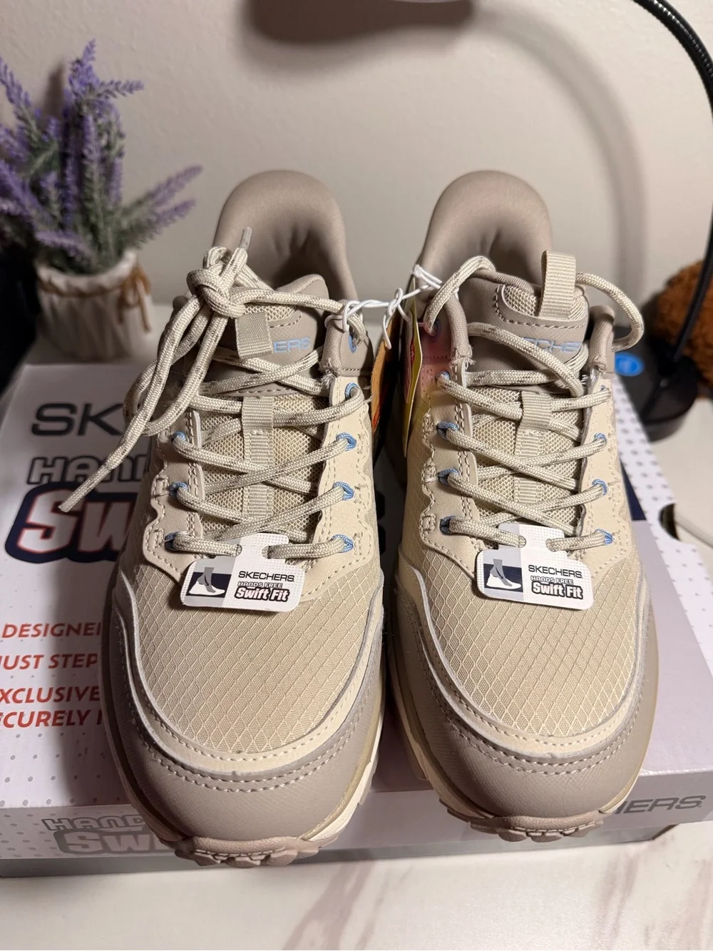 Skechers women’s Swift-Fit Tan Athletic Sneakers